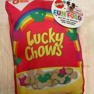 Lucky Chows Dog Toy with Squeaker New